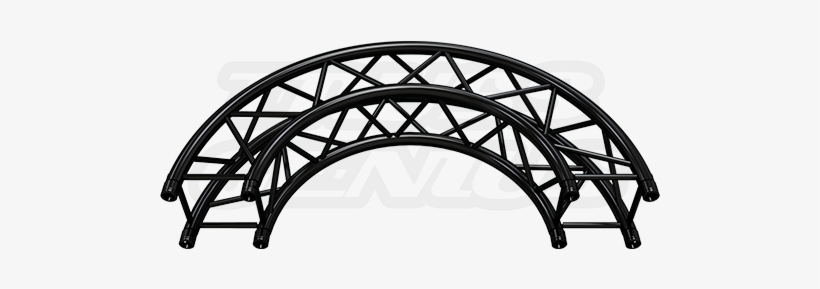 5 180 Arc Matte Black F34 Square Truss Circle - Curved Arched Roof Truss, transparent png download