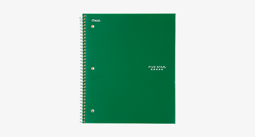 Five Star Trend Wirebound 3 Subject Notebook, 150 College - Green Five Star 1-subject Wirebound Notebook, 11" X, transparent png download