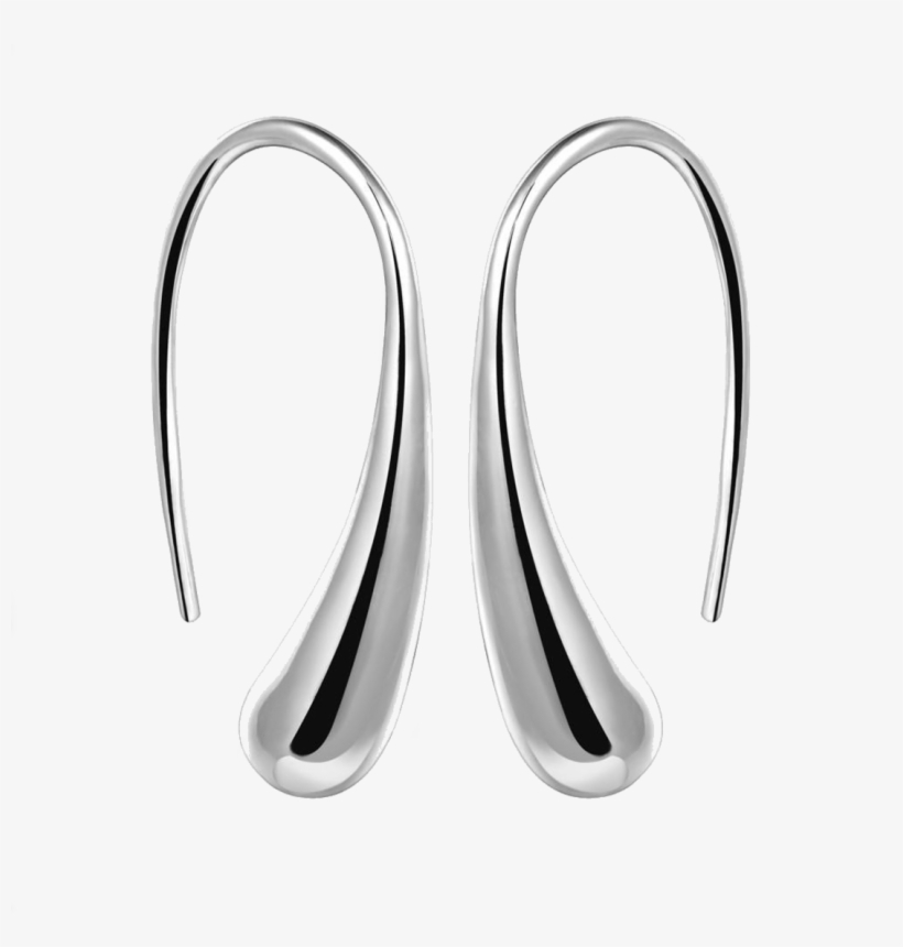 Silver Water Drop Earrings, transparent png download