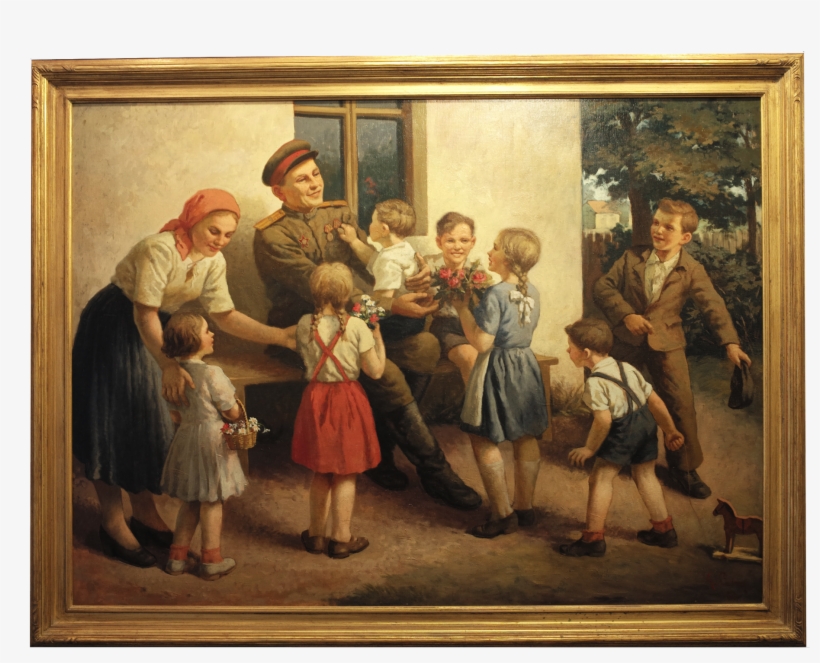 On The Porch By Gejza Salay, - Picture Frame, transparent png download