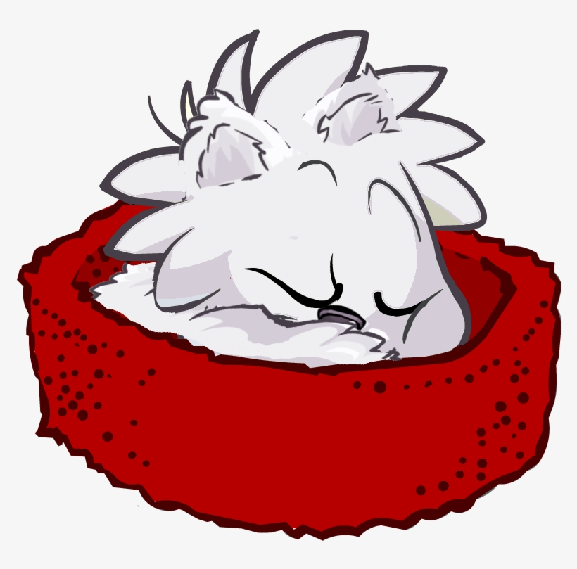 Arctic Fox Puffle Sleep - Portable Network Graphics, transparent png download