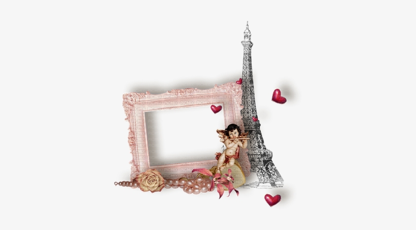 Pink Frame Paris - Marco Con La Torre Eiffel, transparent png download