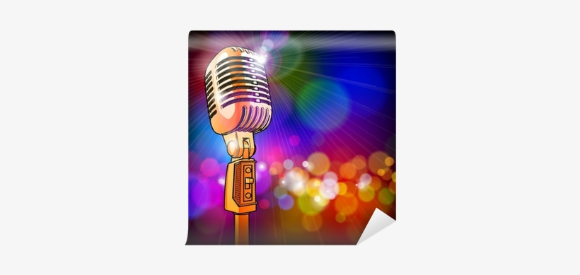 Golden Microphone In The Light Colored Lights Wall - Top By Home Free, transparent png download