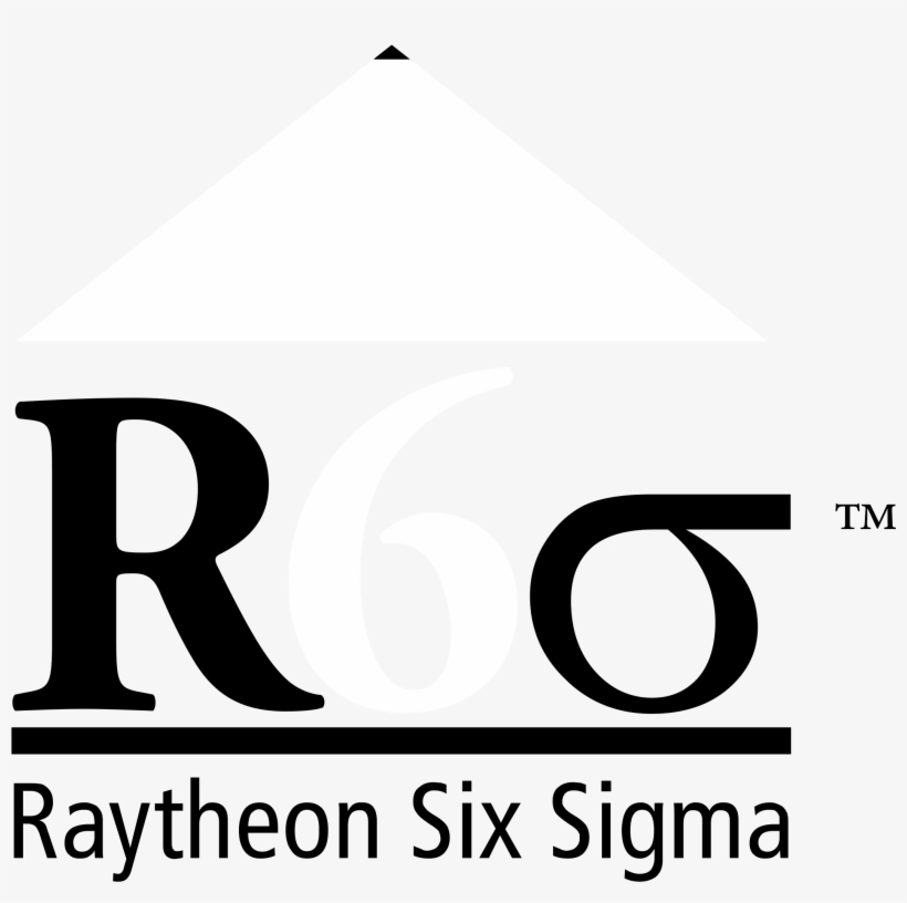 Raytheon Six Sigma Logo Black And White - Raytheon Six Sigma, transparent png download