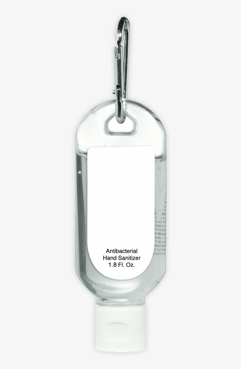 Hand Sanitizer With Carabiner - Metal, transparent png download