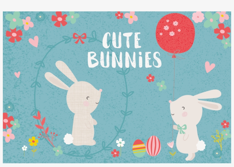 Cute Bunnies Example Image - Cartoon, transparent png download