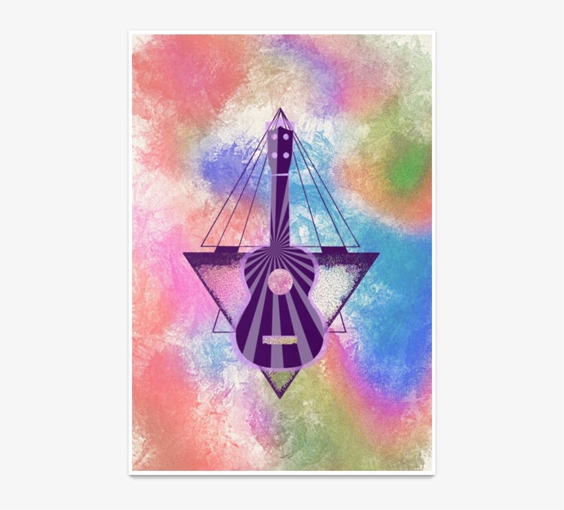 Poster Ukulele Art De Leticia Ramosna - Poster, transparent png download