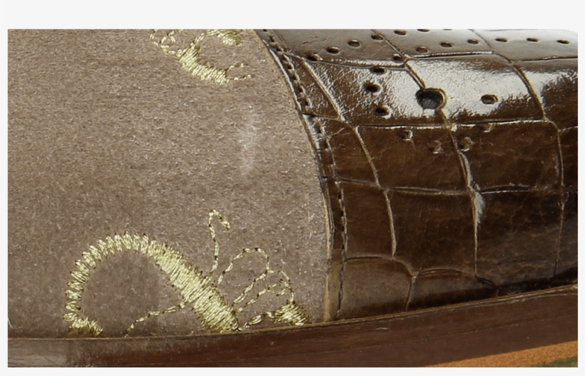 Oxford Shoes Ricky 9 Crock Suede Smoke Gold - Handbag, transparent png download