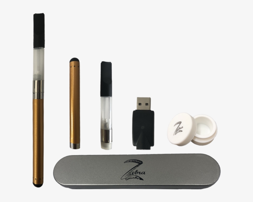 Cbd/wax Slim Vaporizer Kit By Zebra Smoke Gold - Vaporizer, transparent png download
