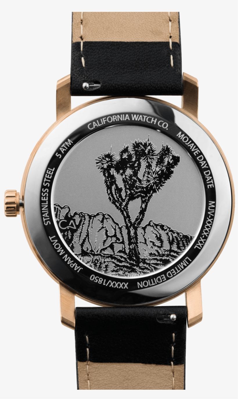Mojave Leather Rose Gold Smoke - Watch, transparent png download
