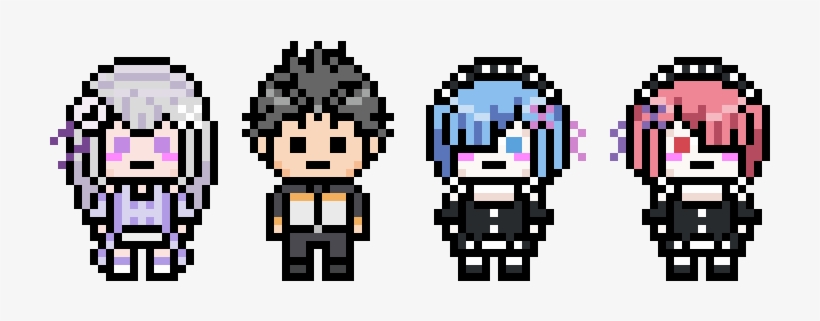 "danganronpa Meets Re - Rem Re Zero Sprites, transparent png download