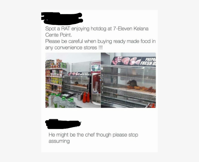 711 Rat In Hotdog, transparent png download