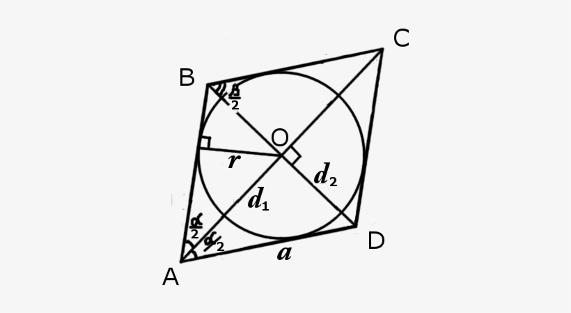 Circunferencia Inscrita En Un Rombo, transparent png download