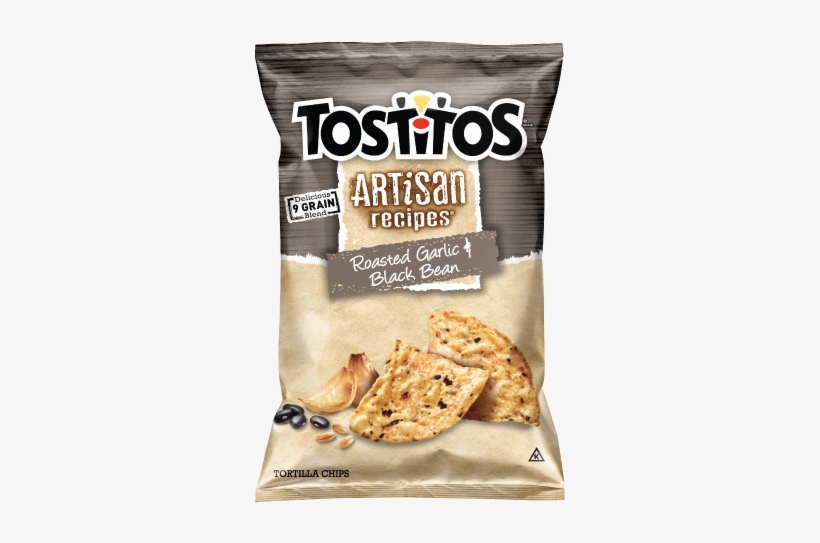 Roasted Garlic & Black Bean Tortilla Chips - Artisan Black Bean And Garlic Chips, transparent png download