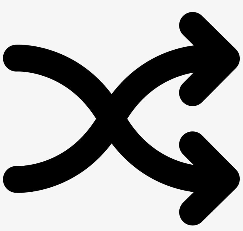 Shuffle Crossed Arrows Couple - Cross Arrow Icon Png Transparent PNG ...