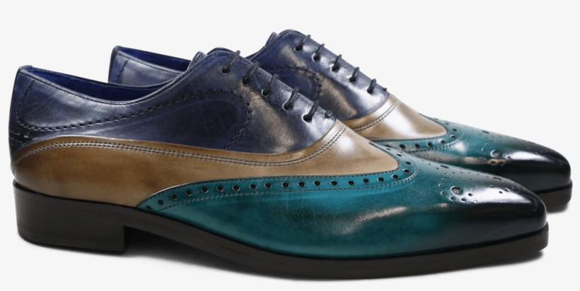 Oxford Shoes Lewis 4 Turquoise Smog Navy - Melvin & Hamilton Men’s Lewis 4 Lace-up Flats Multi-coloured, transparent png download