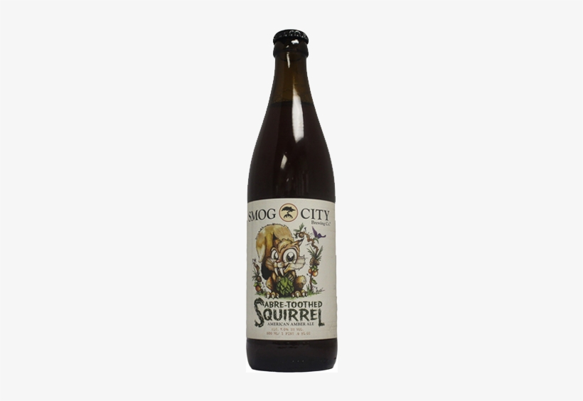 Smog City Brewing Co - Smog City Sabretooth Squirrel Amber Ale - 500 Ml Bottle, transparent png download