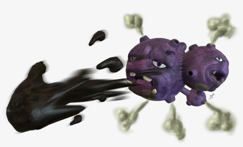 Weezing Used Sludge Bomb By Yggdrassal - Weezing Sludge, transparent png download