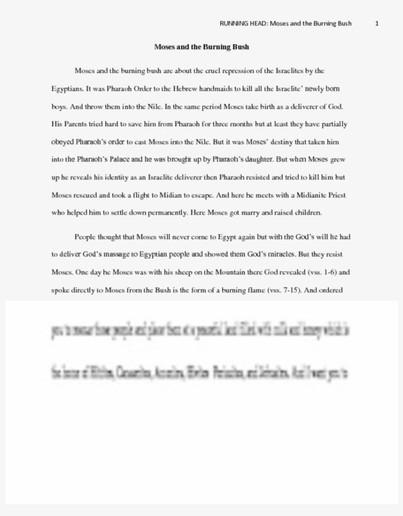Moses And The Burning Bushmoses And The Burning Bush - Psychology, transparent png download
