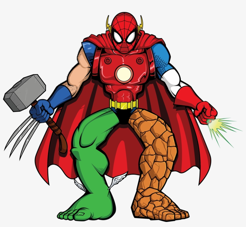 Smash In Slow Motion As The Hulk - Superhero Mashups, transparent png download