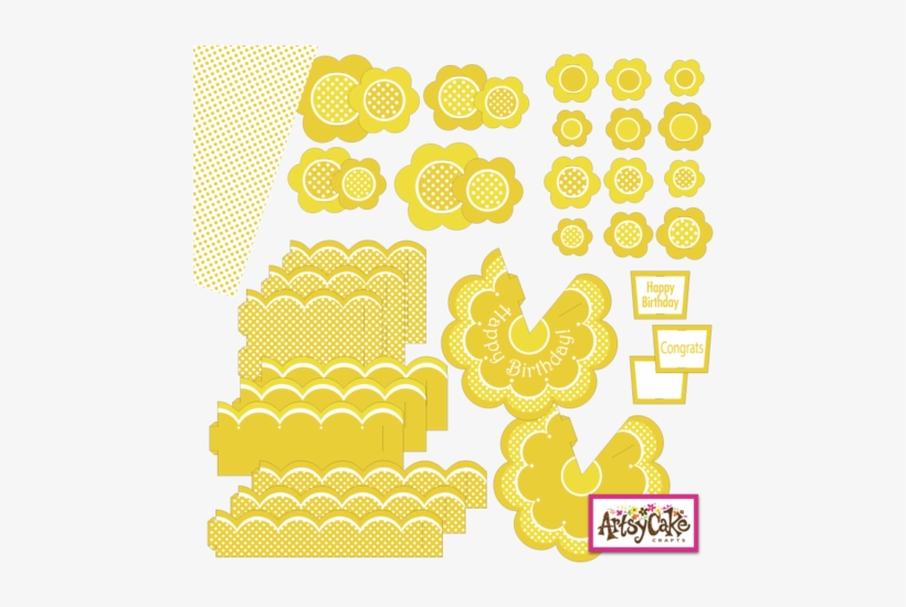 Birthday Banner Yellow With Dots Png - Portable Network Graphics, transparent png download