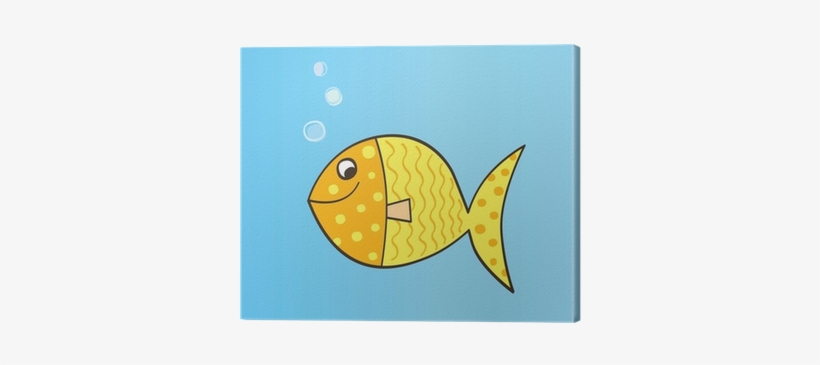 Gold Yellow Cartoon Fish - Cute Cartoon Fish, transparent png download
