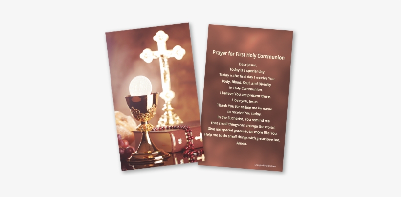 First Communion - Prayer Cards First Communion, transparent png download