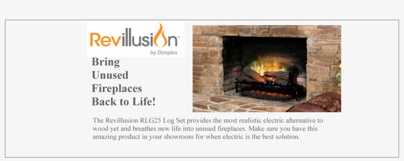 Click Here To Learn More - Dimplex 25-in Revillusion Electric Fireplace Insert/log, transparent png download