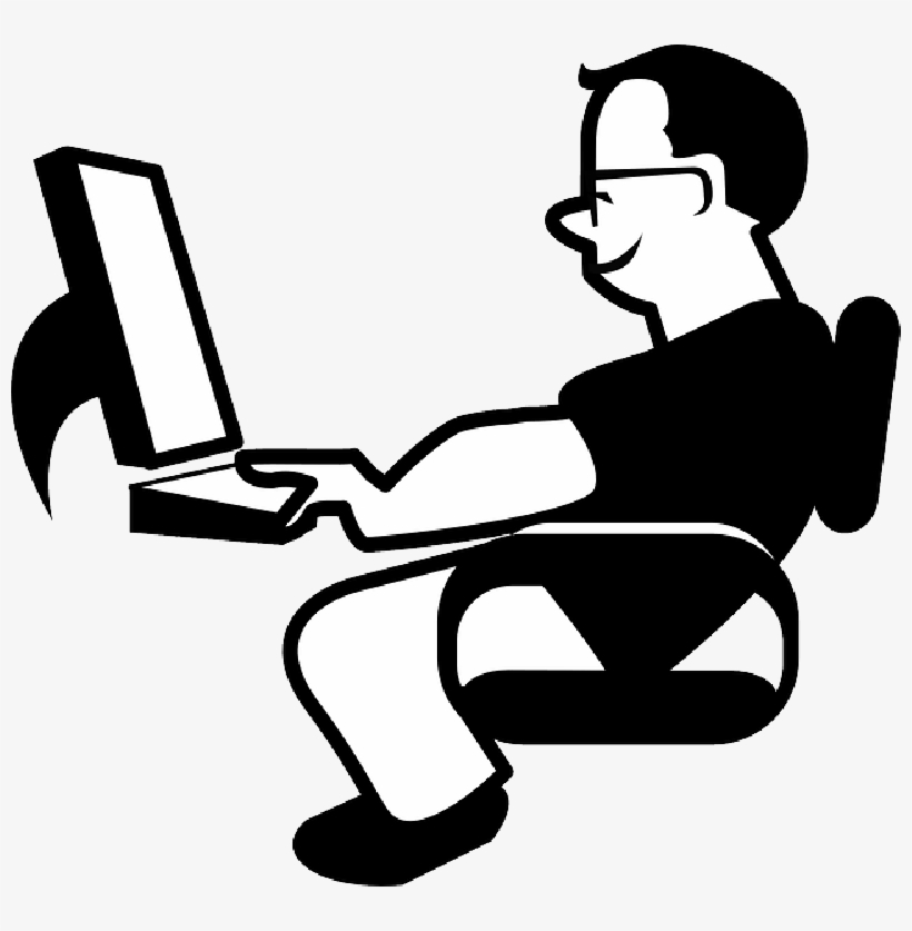 Mb Image/png - Guy On Computer Clipart, transparent png download