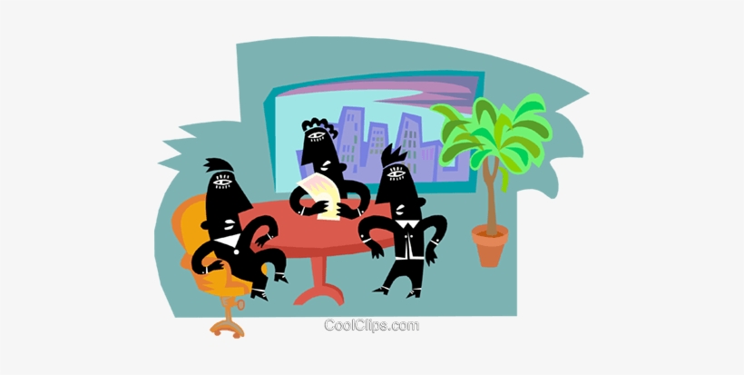 Office Workers Discussing Business Royalty Free Vector - Vendor, transparent png download