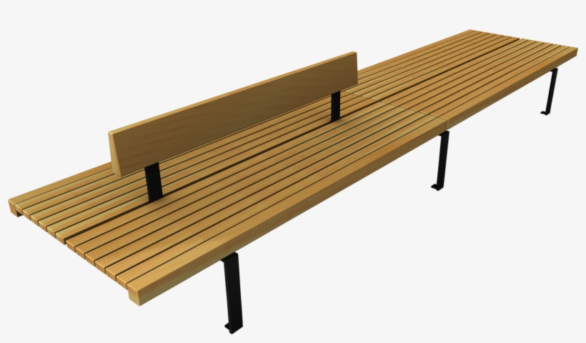 Wooden Bench For Urban Landscape - Mobiliario Urbano En Png, transparent png download