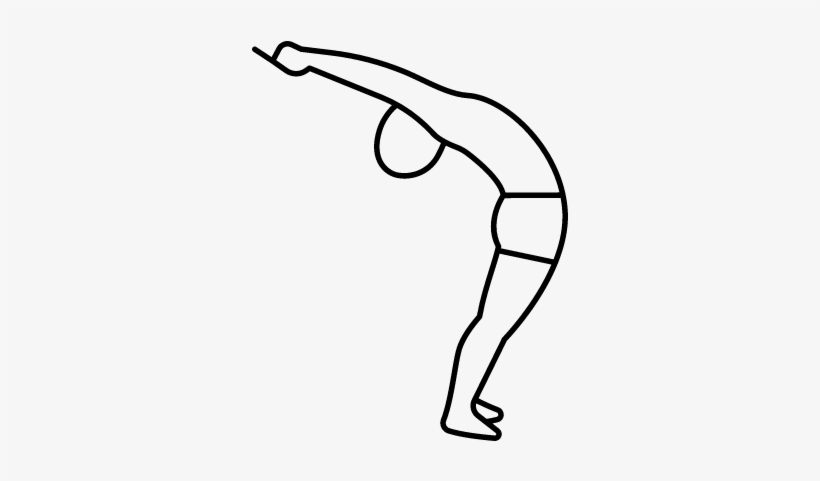 Man Stretching Back Vector - Sports, transparent png download