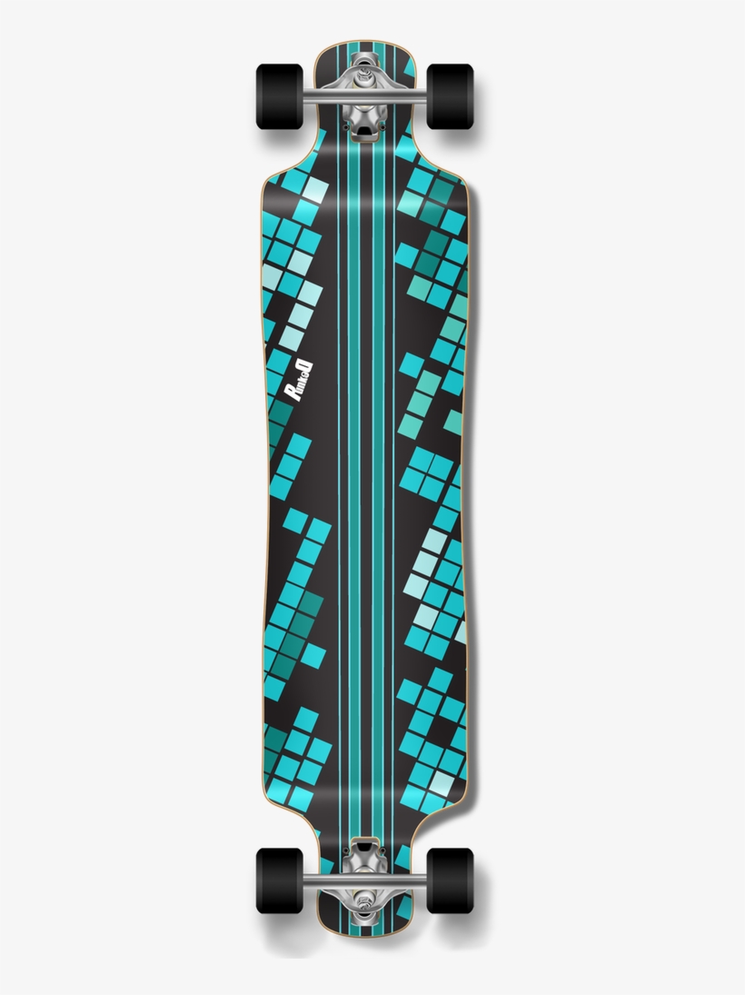 Lowrider Black Digital Wave Longboard Complete - Lomborg Patineta, transparent png download