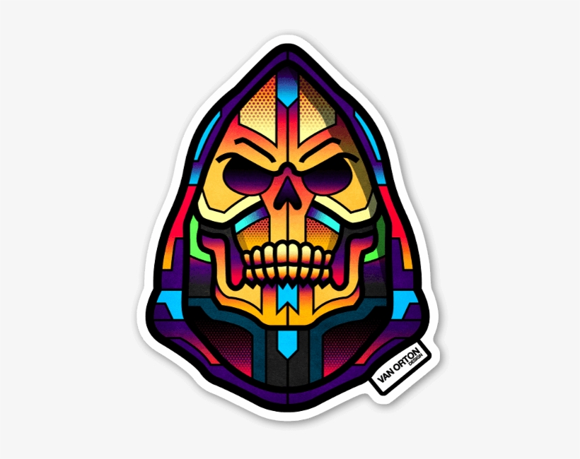 Hue Skeletor Sticker - Van Orton Sticker, transparent png download