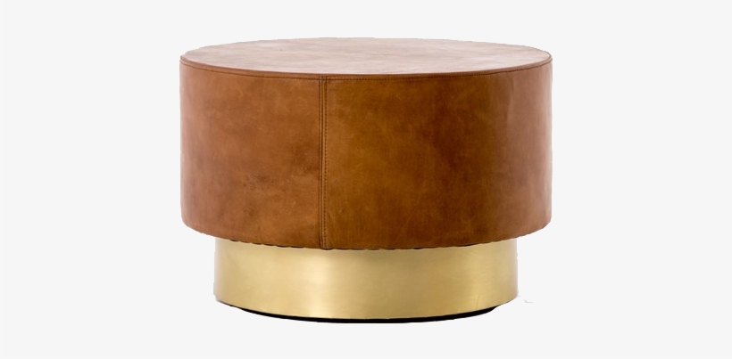 Flint Leather And Brass Coffee Table, transparent png download