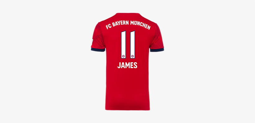 Fc Bayern Kids Jersey Home 18/19 - James Rodriguez 18 19, transparent png download