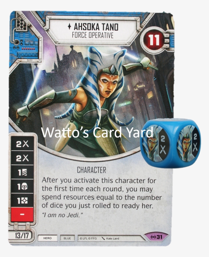 Ahsoka Tano, Force Operative - Star Wars Destiny Empire At War Spoilers, transparent png download
