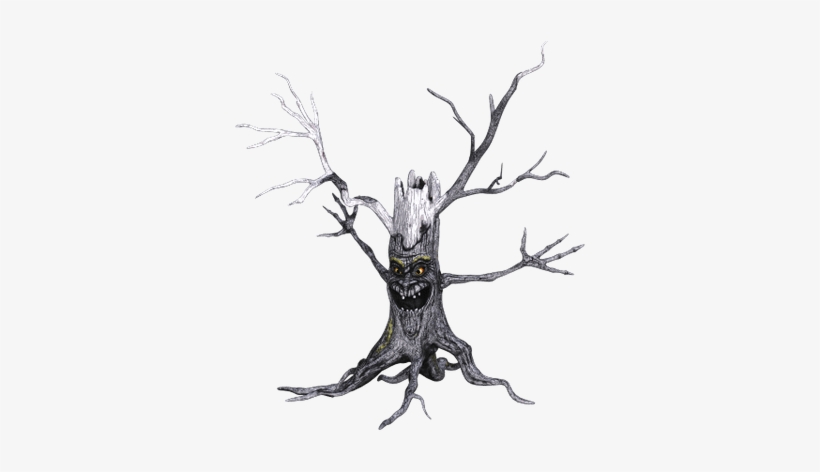 Tree With Scary Face - Portable Network Graphics, transparent png download