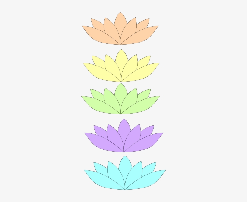 Pastel Petals Svg Clip Arts 282 X 589 Px, transparent png download
