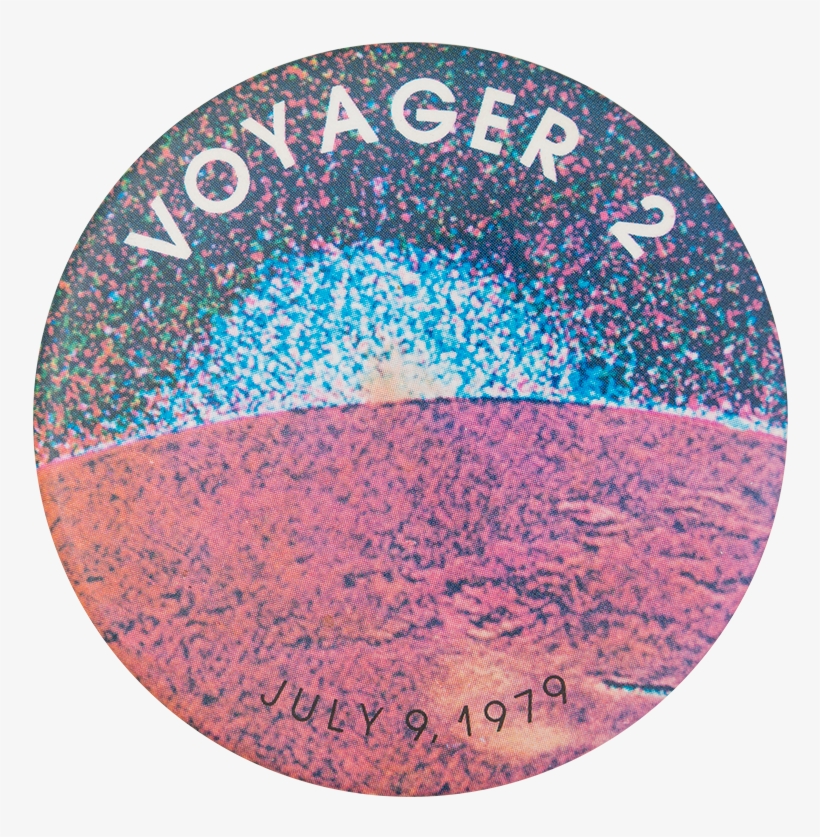 Voyager - Voyager 2 July 9 1979 2 1/2" Pinback Button, transparent png download