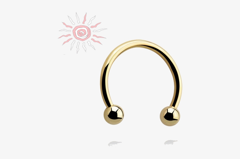 Circular Barbell Dorado, Piercing Septum, Ceja, Nariz, - Barbell, transparent png download