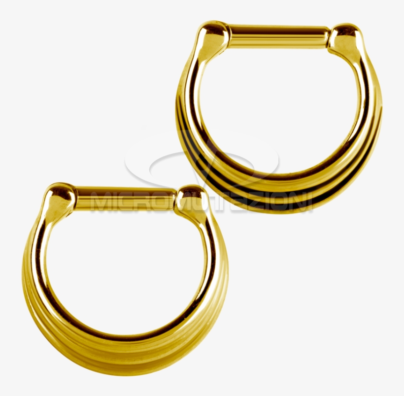 Zircon Steel Septum Clicker 3 Rings Concave Shape Septum - Nasal Septum, transparent png download