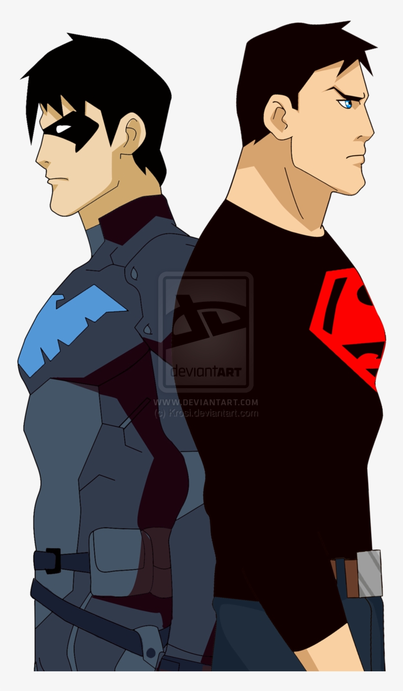 Justicia Joven Fondo De Pantalla Probably Containing - Young Justice Nightwing And Superboy, transparent png download