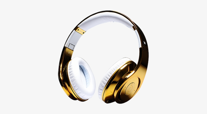 Beats By Dre Studio Electroplating Gold Cloer Headphones - Beats Cheap, transparent png download
