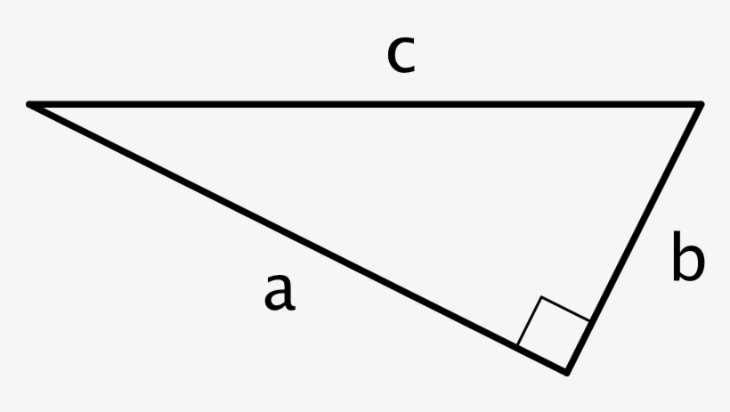 A Right Triangle With Legs Labeled “a” And “b - Right Triangle Tilted, transparent png download