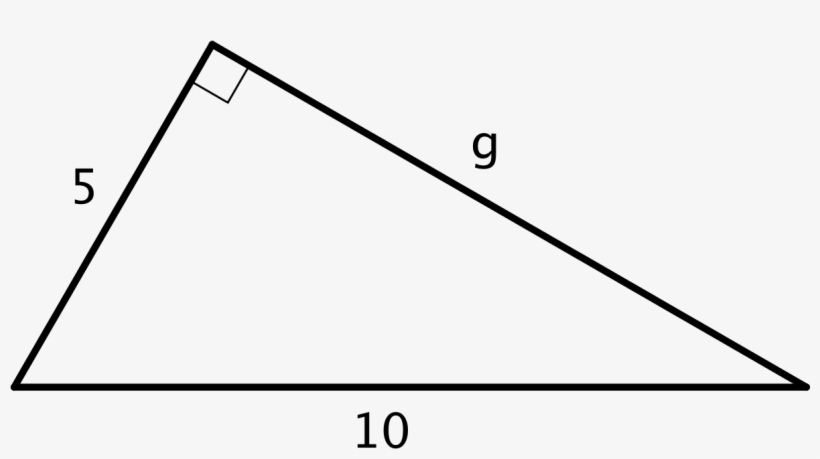 A Right Triangle, Where One Leg Has A Length Of 5 Units, - Triangolo Geometria, transparent png download
