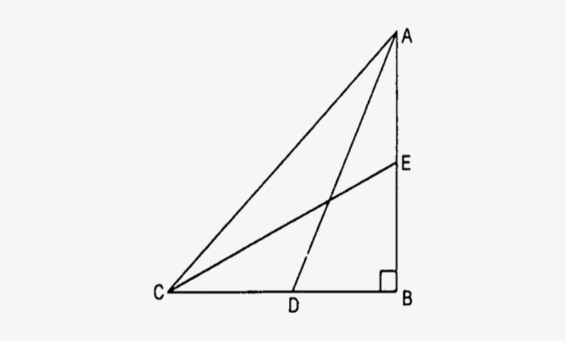 In The Given Fig, Abc Is A Right Triangle, Right Angled - Right Angled Triangle With Two Medians Similar Triangles, transparent png download