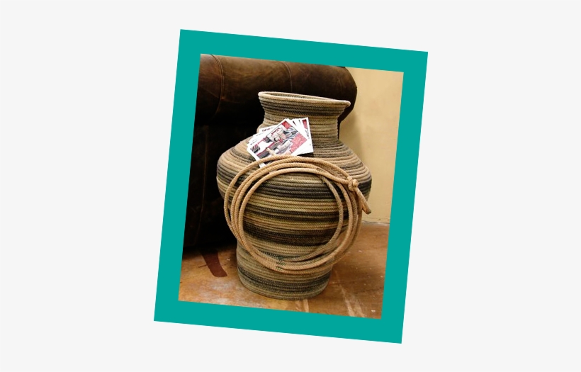 Cowboy Rope Basket - Rope, transparent png download
