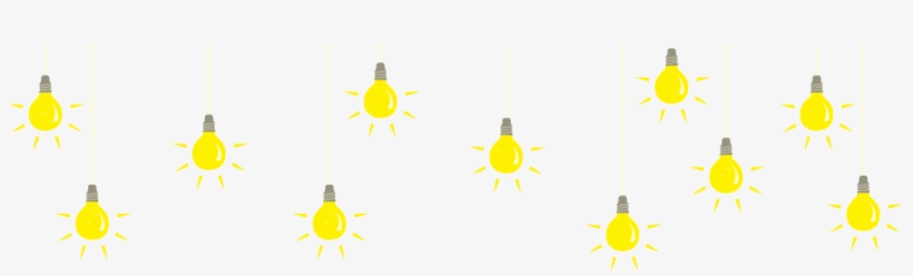 Yellow Shining Lightbulbs Hanging From Cords - Graphic Design, transparent png download