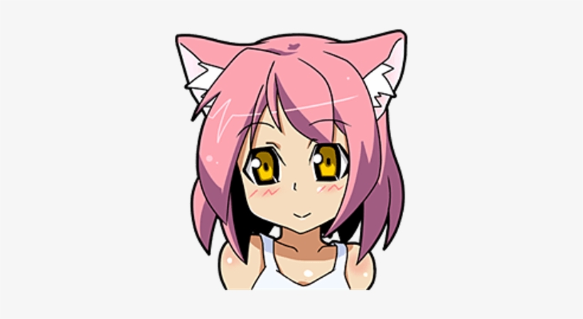 Cat Girl Close Up - Girl Line Sticker Moe, transparent png download